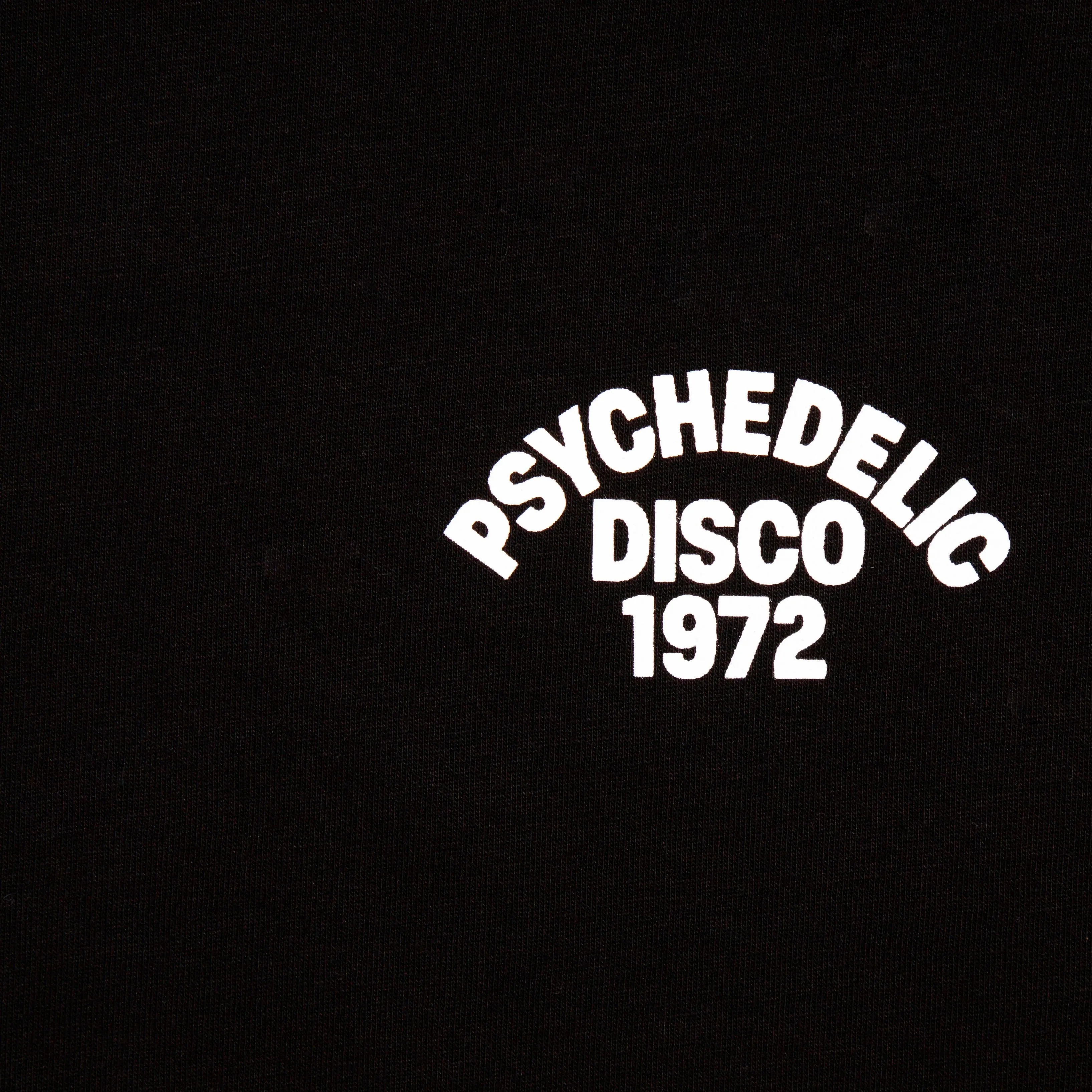 1972 Psychedelic Disco Back Print - Hood - Black