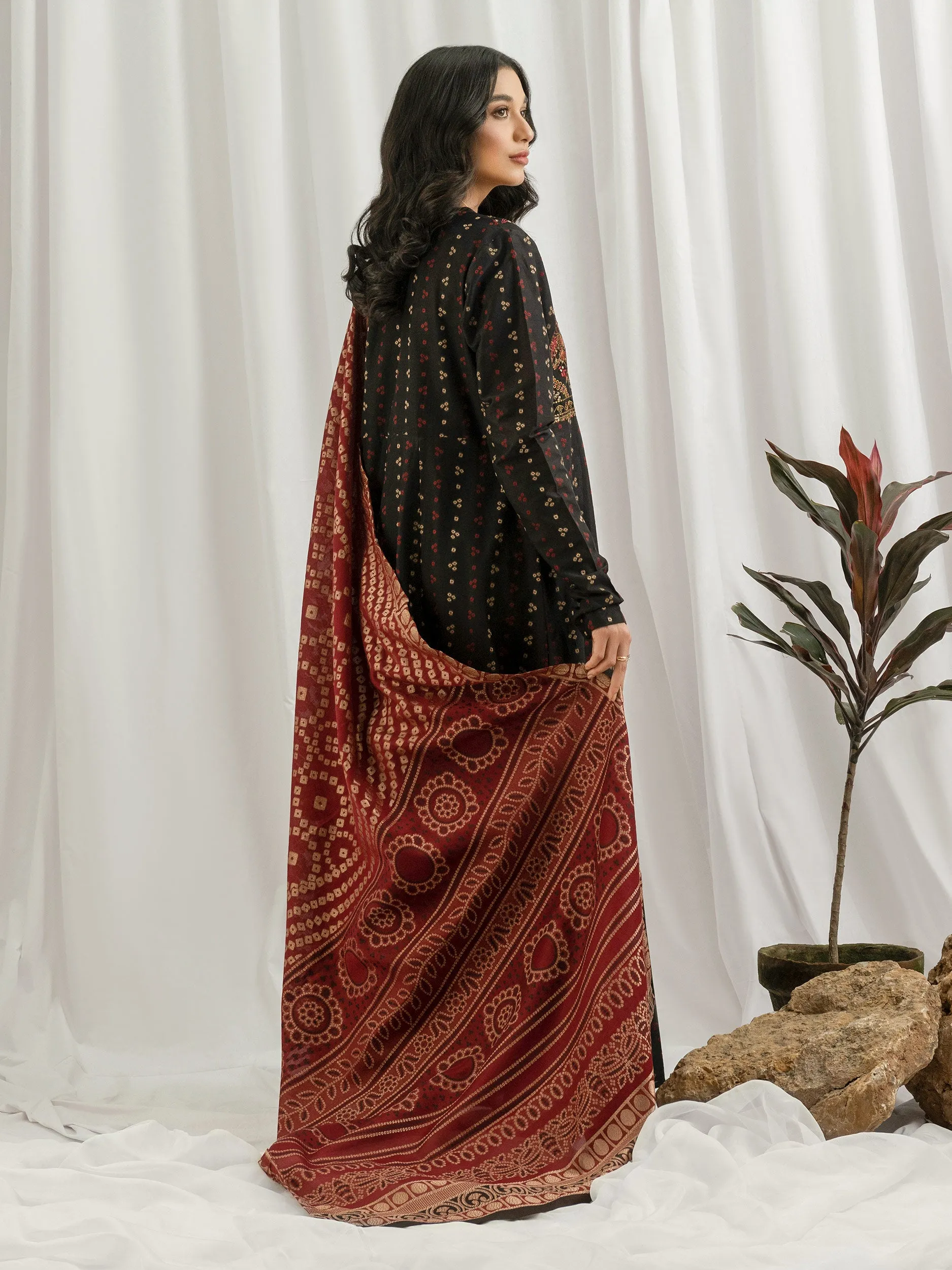 2 Piece Jacquard Suit- Embroidered (Pret)