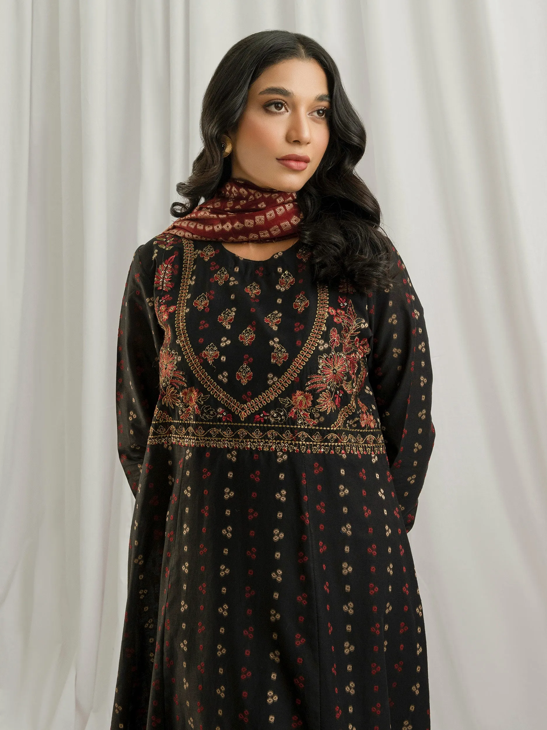 2 Piece Jacquard Suit- Embroidered (Pret)