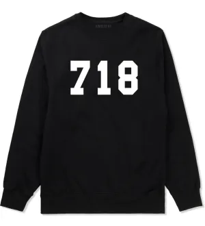 718 New York Area Code Crewneck Sweatshirt