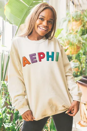 Alpha Epsilon Phi Stencil Crewneck