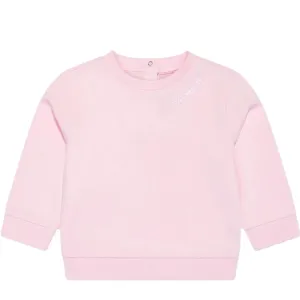 Balmain Baby Embroidered Logo Pink Sweatshirt