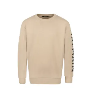 Balmain Kids Beige Print Arm Logo Sweatshirt