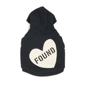 Big Full Heart Animal Hoodie, Black   Cream