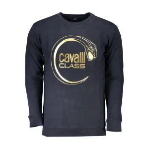 Cavalli Class Blue Cotton Sweater