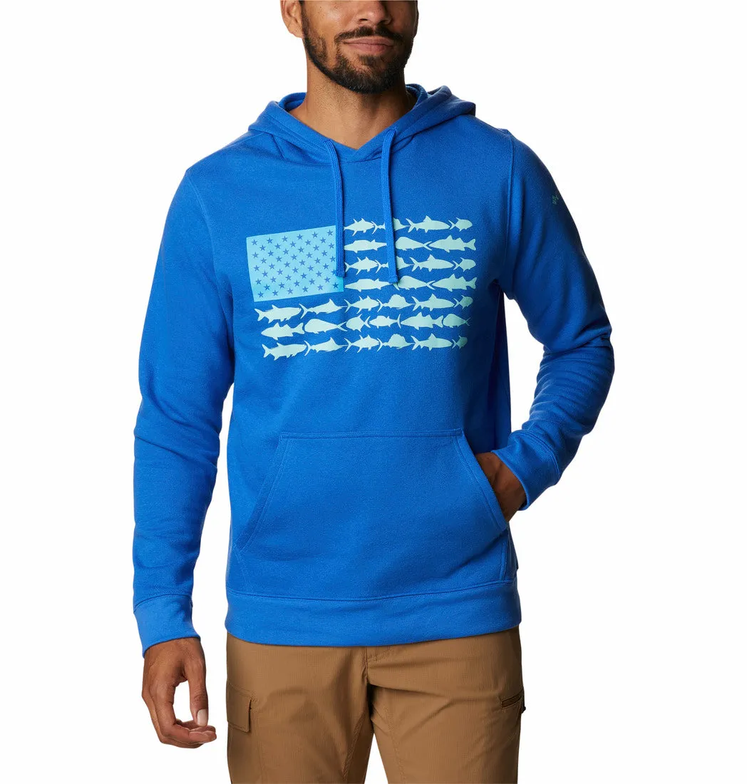 Columbia Mens PFG Fish Flag II Hoodie Sweatshirt