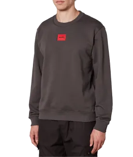 Cotton-terry Regular-fit Sweatshirt With Logo Label - Grey