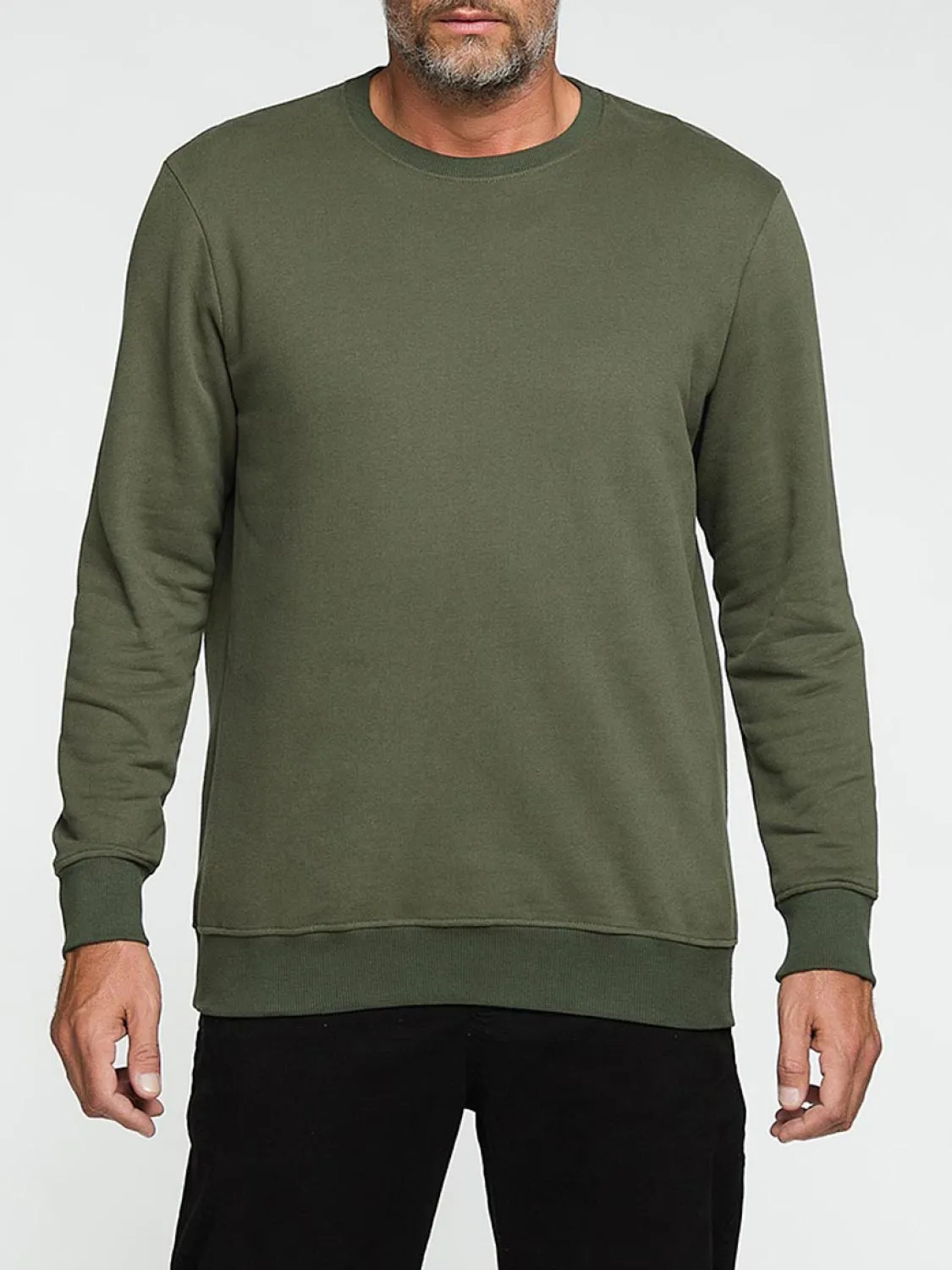 Crew Neck Sweatshirt Khaki