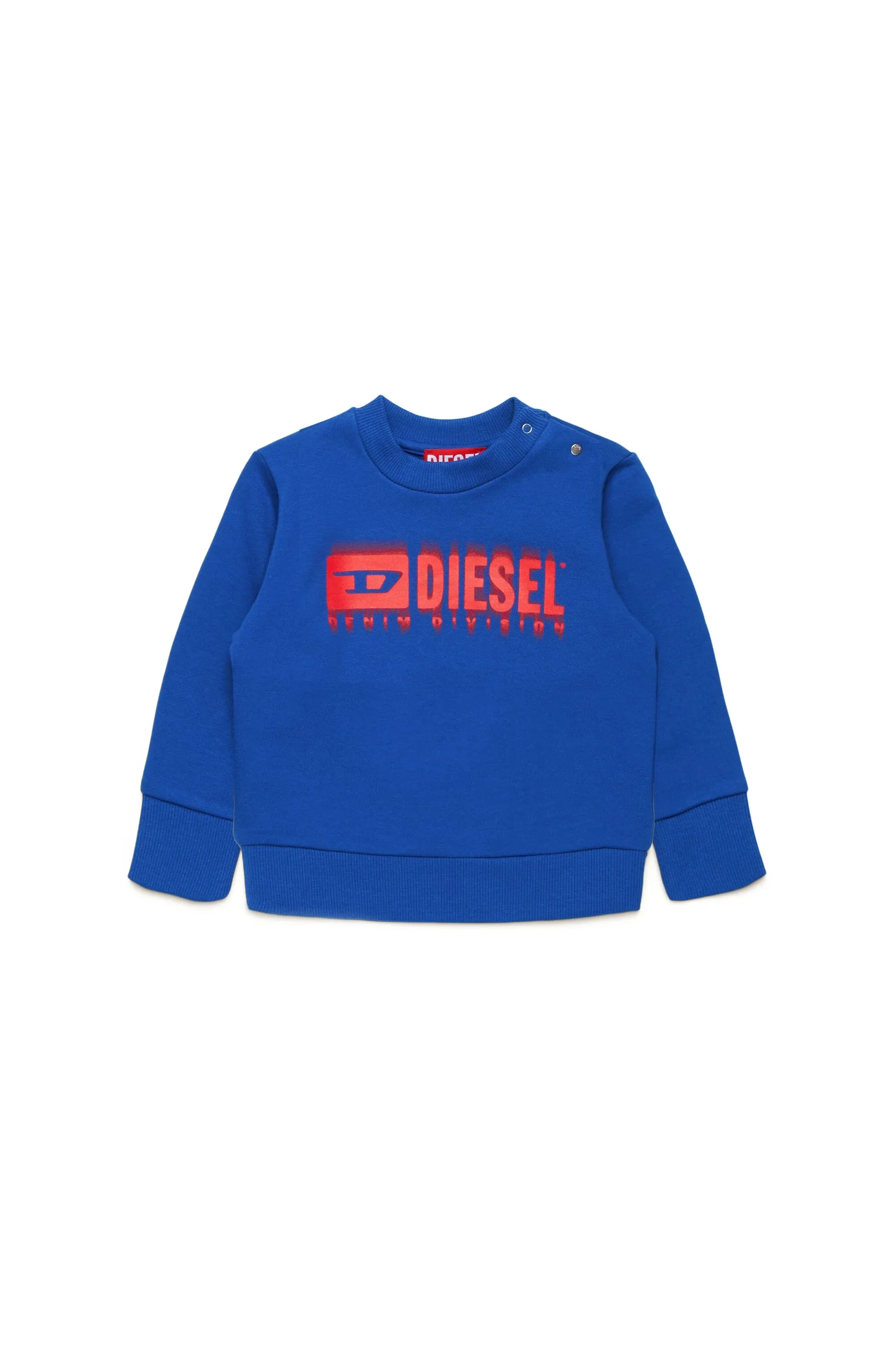 Crew-neck sweatshirt with degradé logo  (Blue) - DK00567KYAVFK843