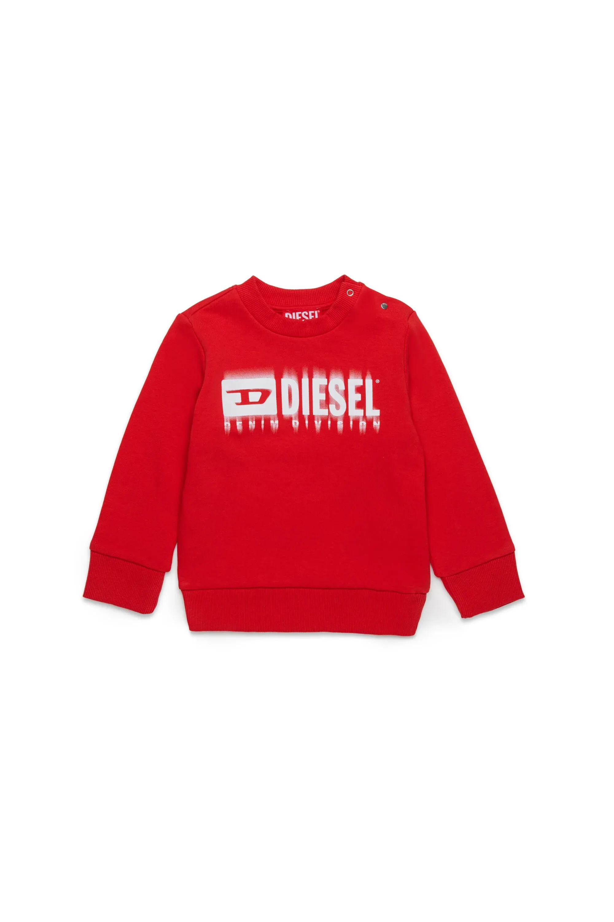 Crew-neck sweatshirt with degradé logo (Red) - DK00567KYAVFK457