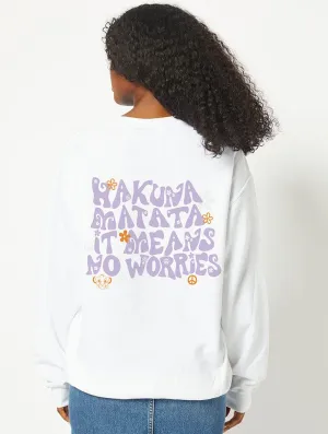 Disney Hakuna Matata Sweatshirt in White