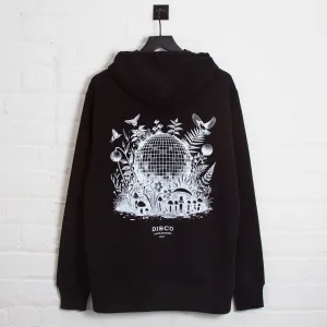 Ecology Disco Labs NYC Back Print - Pullover Hood - Black