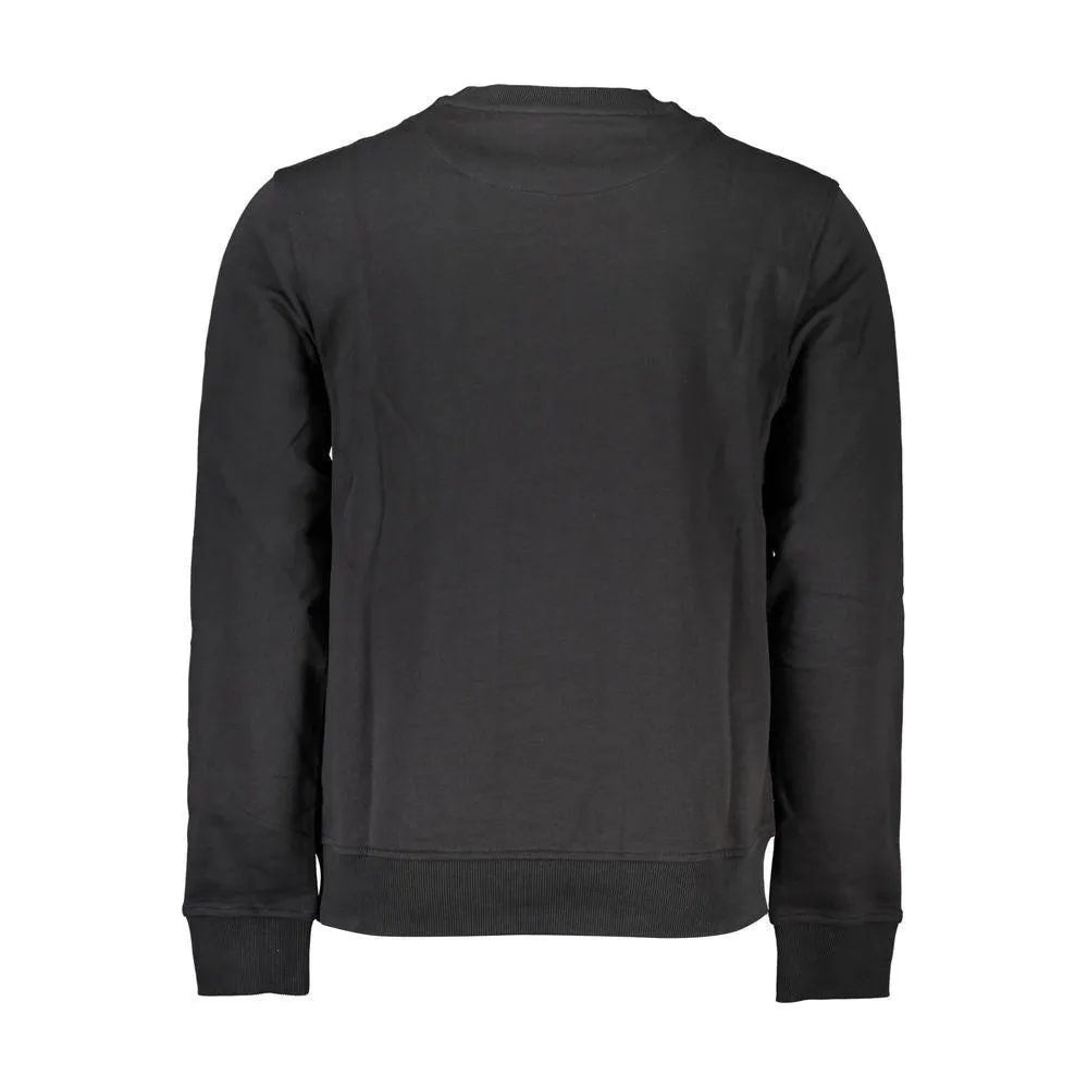 Harmont & Blaine Sleek Black Long-Sleeved Crew Neck Sweatshirt