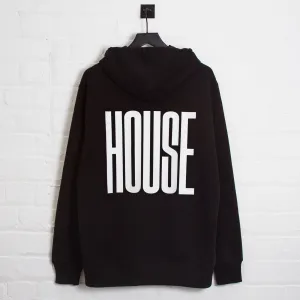 Higher House Back Print - Hood - Black