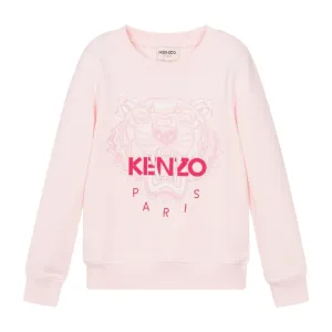 Kenzo Kids Tiger Logo Pink Sweatshirt