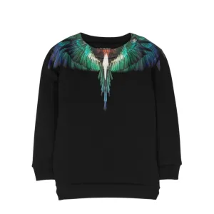 Marcelo Burlon Baby Icon Wings Black & Blue Sweatshirt