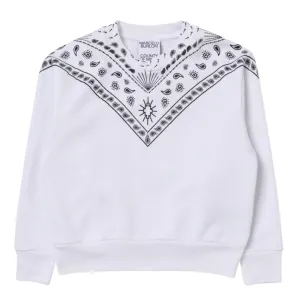 Marcelo Burlon Kids Bandana Print White Sweatshirt