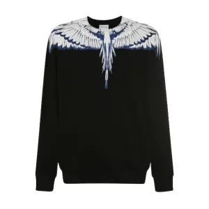 Marcelo Burlon Printed Icon Wings Black Sweatshirt