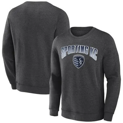 MLS Sporting Kansas City Men's Offside Gray Crew Neck Fleece Sweatshirt