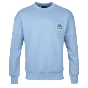 Moose Knuckles Brooklyn Crew 2 Sweat Top in Windy Blue