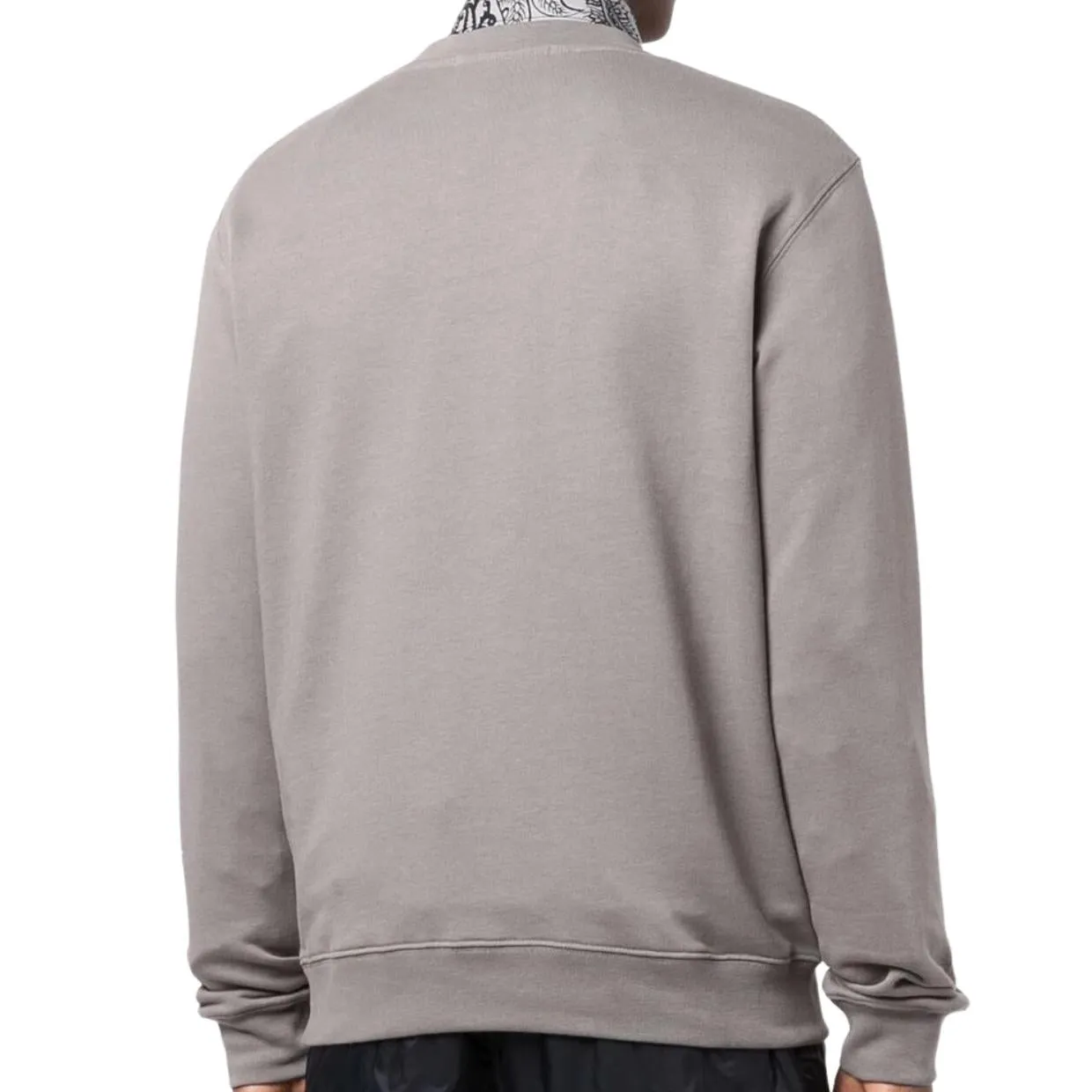 MSGM Grey Print Logo Sweatshirt