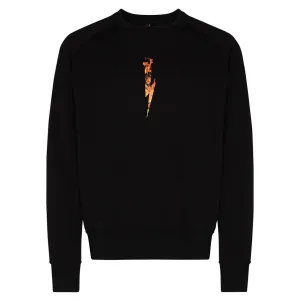 Neil Barrett Black Fire Star Print Sweatshirt