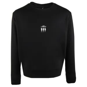 Neil Barrett Black Thunderbolt Logo Sweatshirt