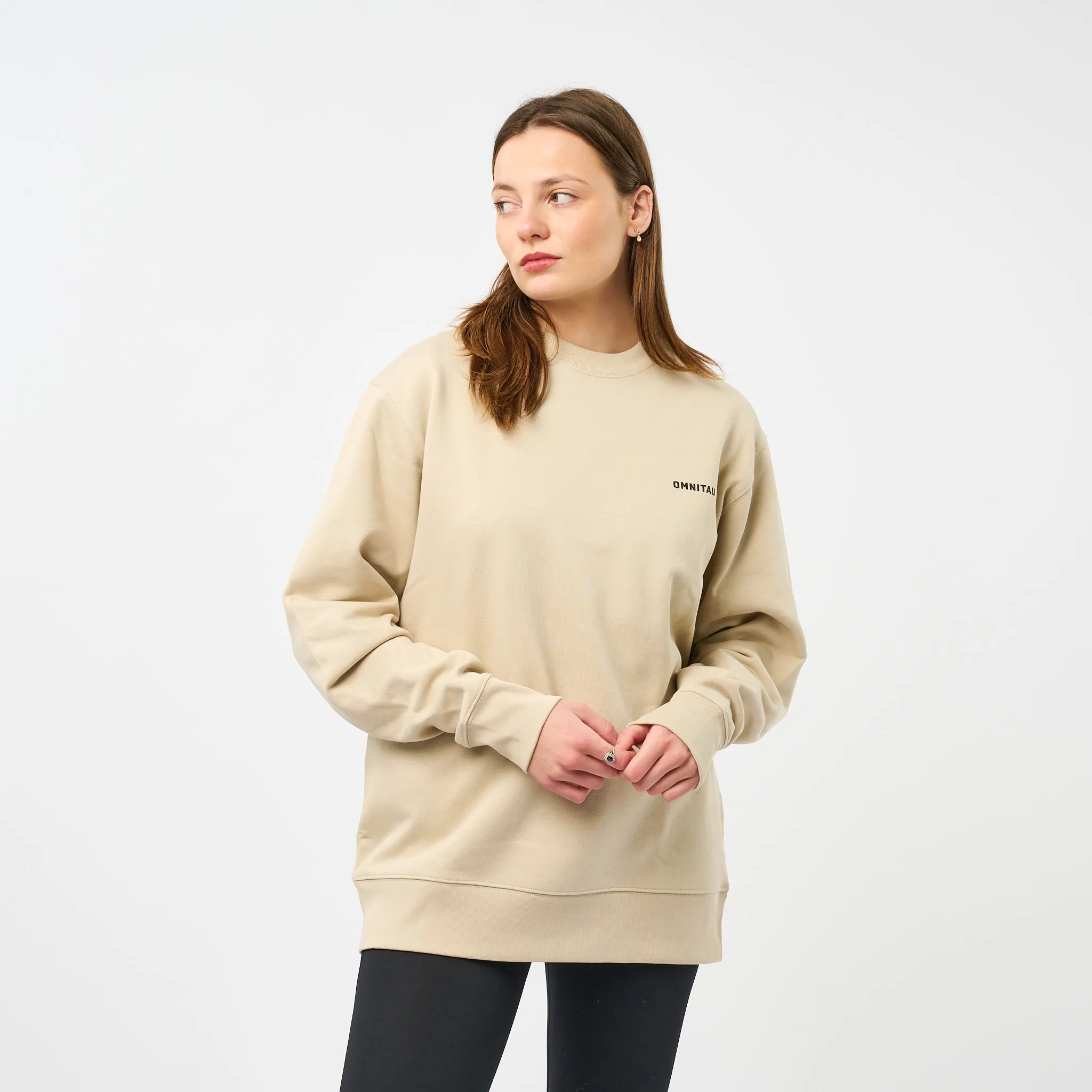 Omnitau Women's Muir Organic Cotton Medium Fit Sweatshirt - Dark Cream