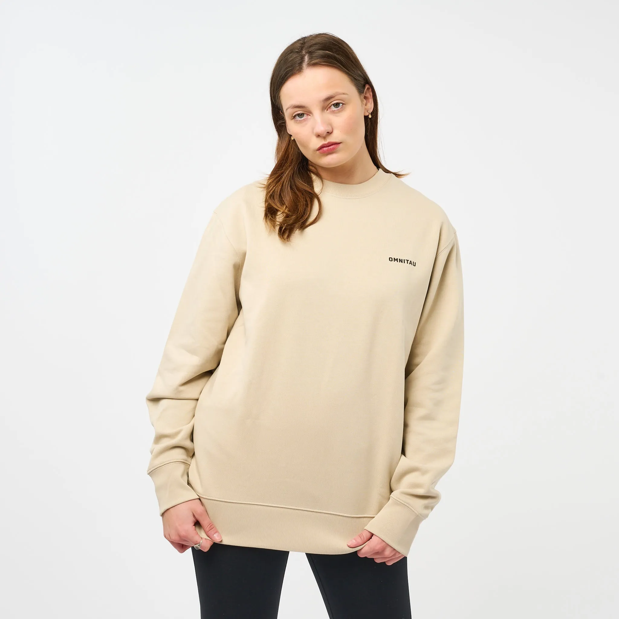 Omnitau Women's Muir Organic Cotton Medium Fit Sweatshirt - Dark Cream