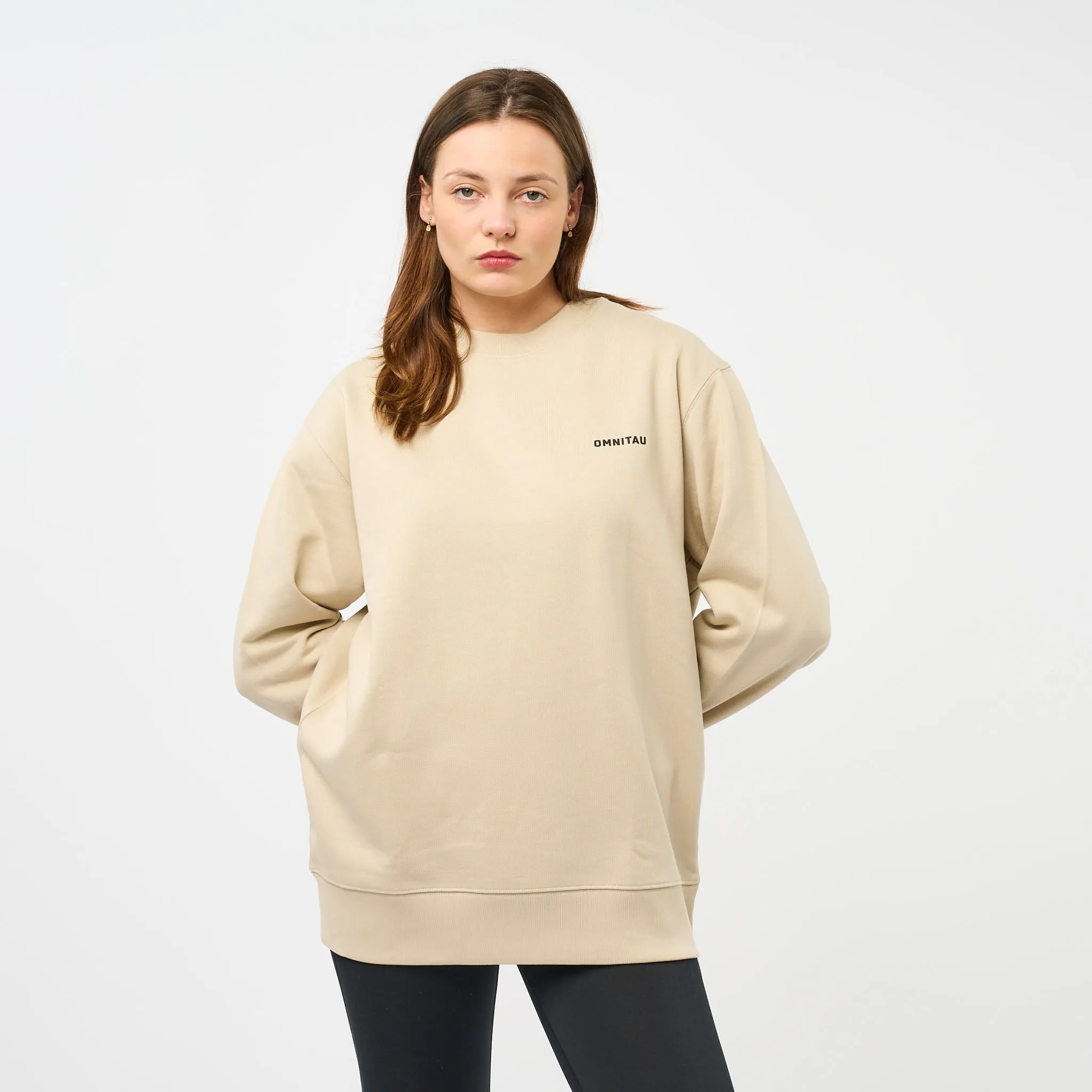 Omnitau Women's Muir Organic Cotton Medium Fit Sweatshirt - Dark Cream