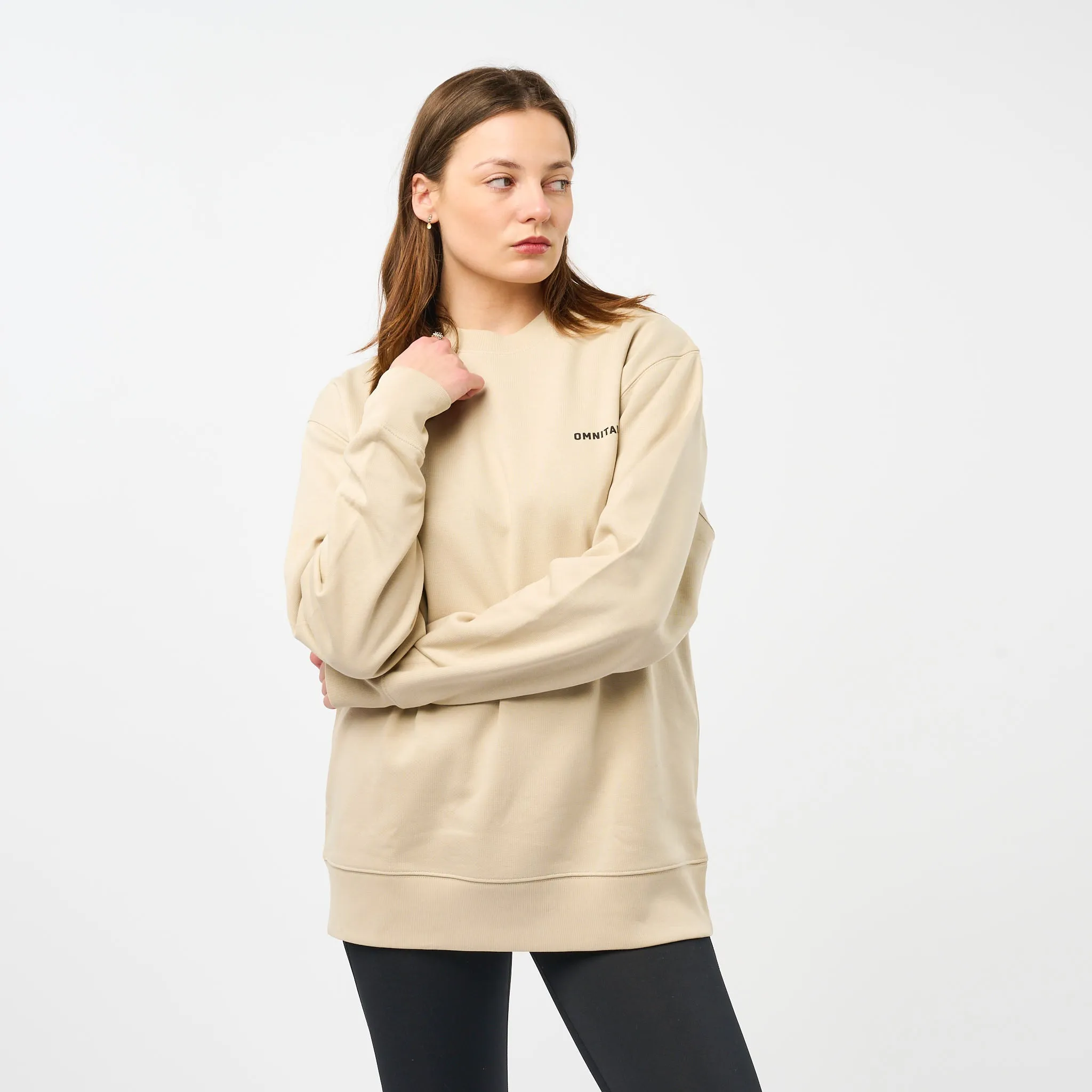 Omnitau Women's Muir Organic Cotton Medium Fit Sweatshirt - Dark Cream