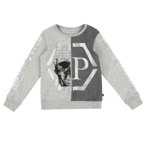 Philipp Plein Junior Diamante Logo Sweatshirt