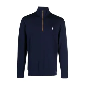 Polo Ralph Lauren Pony Logo Half Zip Navy Sweatshirt