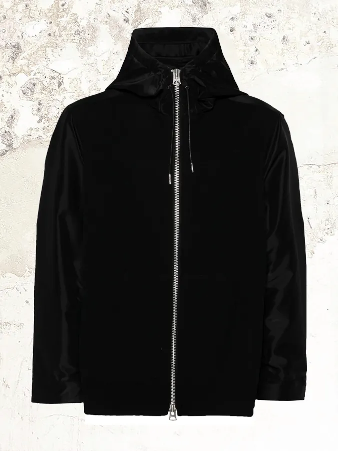 sacai twill zip-up hoodie